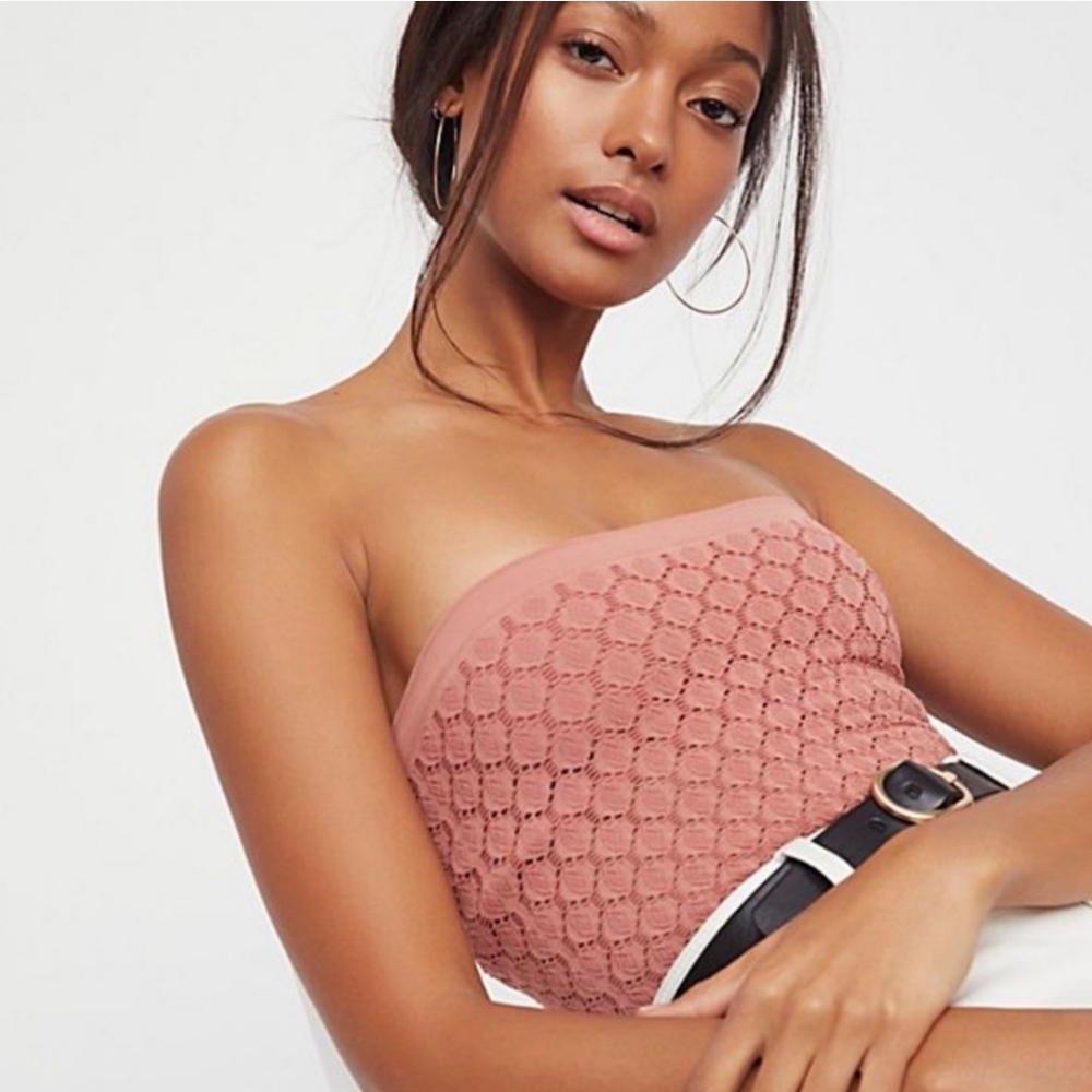 Free People Honey Comb Textured Tube Top M/L
